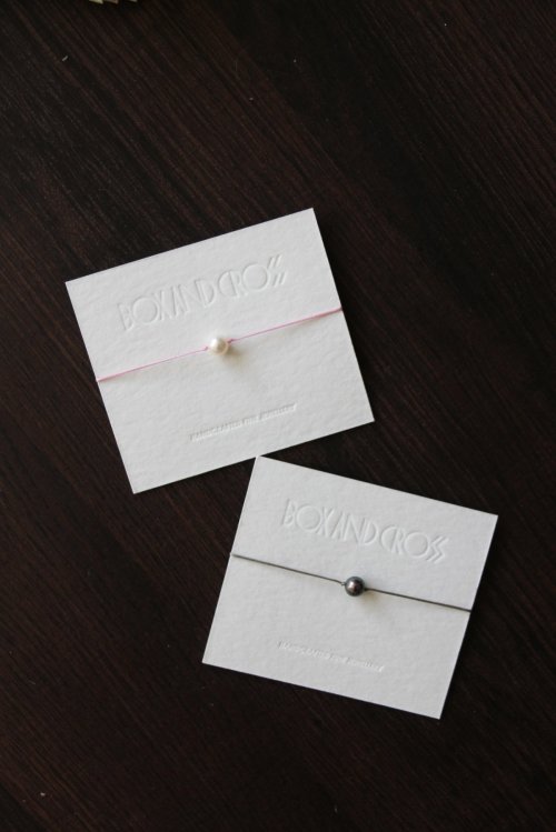 Box and Cross Pearl bracelet 