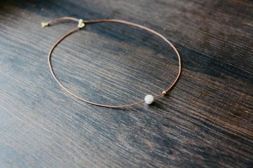 Box and Cross Pearl necklace (4 colours)