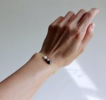 Box and Cross Triple-pearl bracelet 