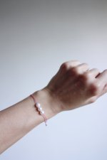Box and Cross Triple-pearl bracelet 