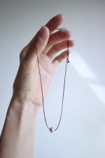 Box and Cross Pearl necklace (4 colours)